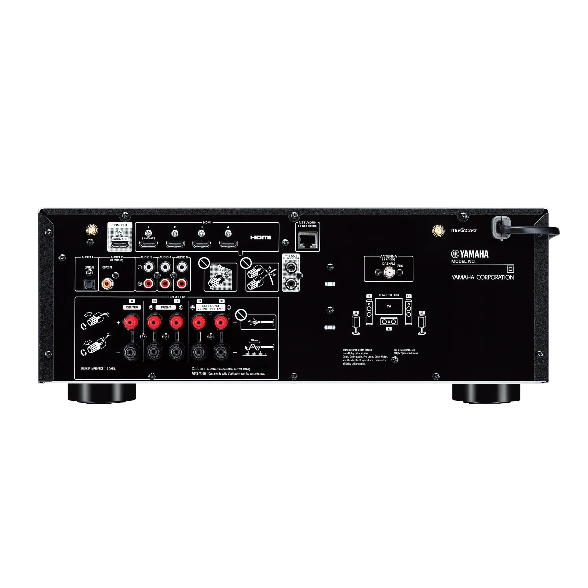 YAMAHA RX-V4A BLACK AV RECEIVER