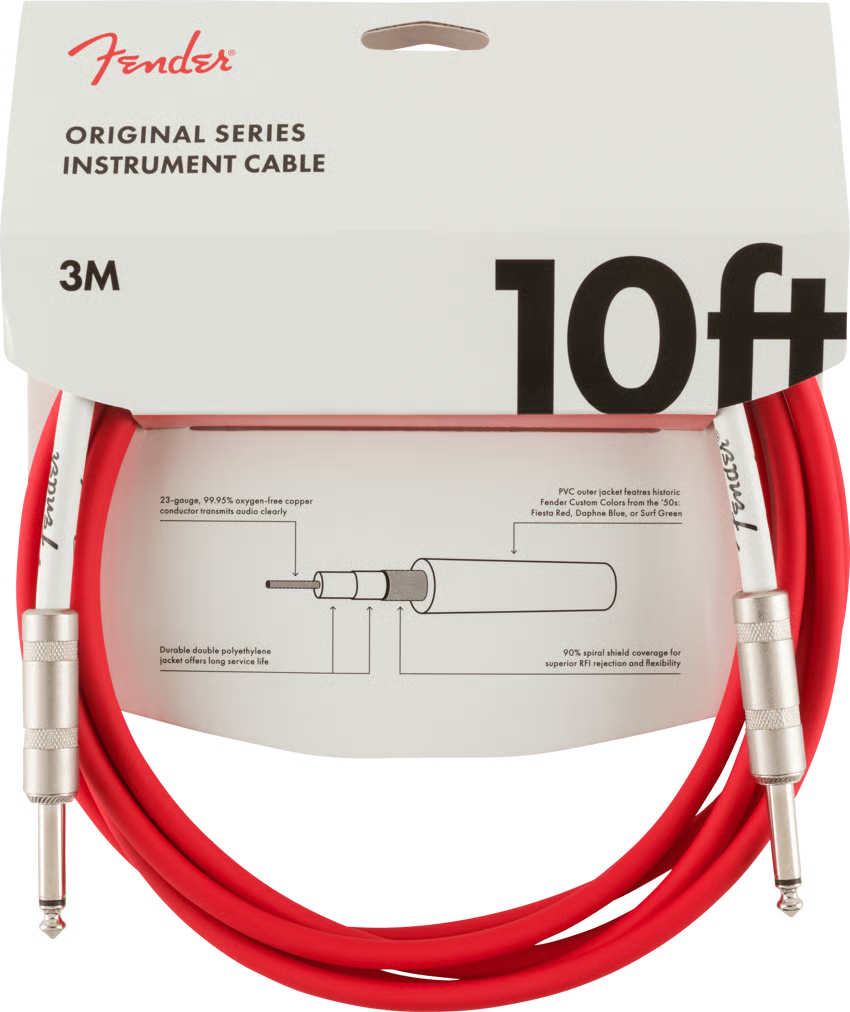 Cable | Fender | Original Series 3M-fiesta red