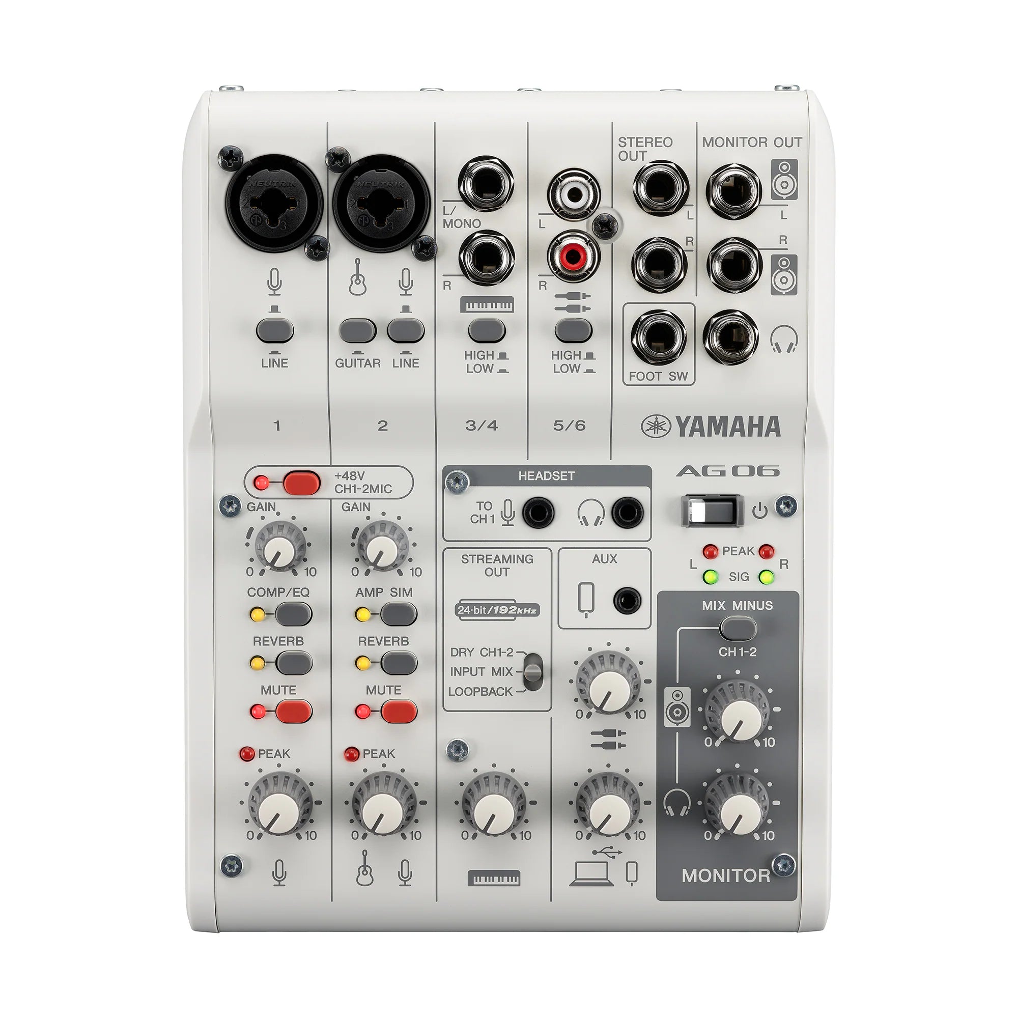 YAMAHA AG06MK2 W MIXING CONSOLE WHITE