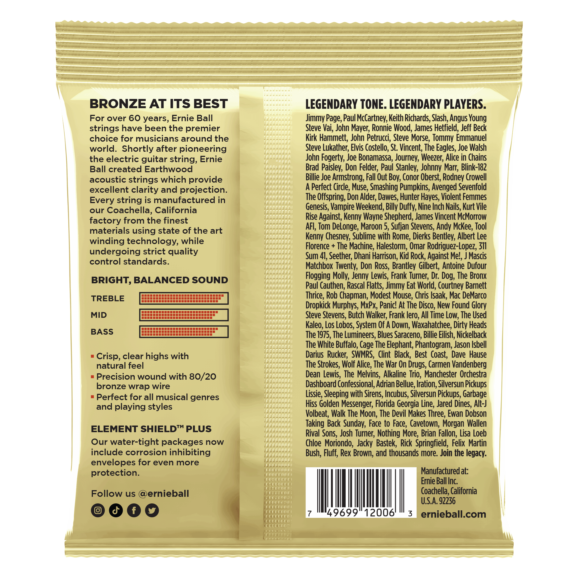Acoustic Strings | Ernie Ball | Extra Light 2006