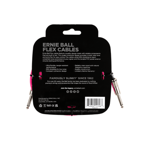 Cable | Ernie Ball | po6413 strt 10ft - Pink