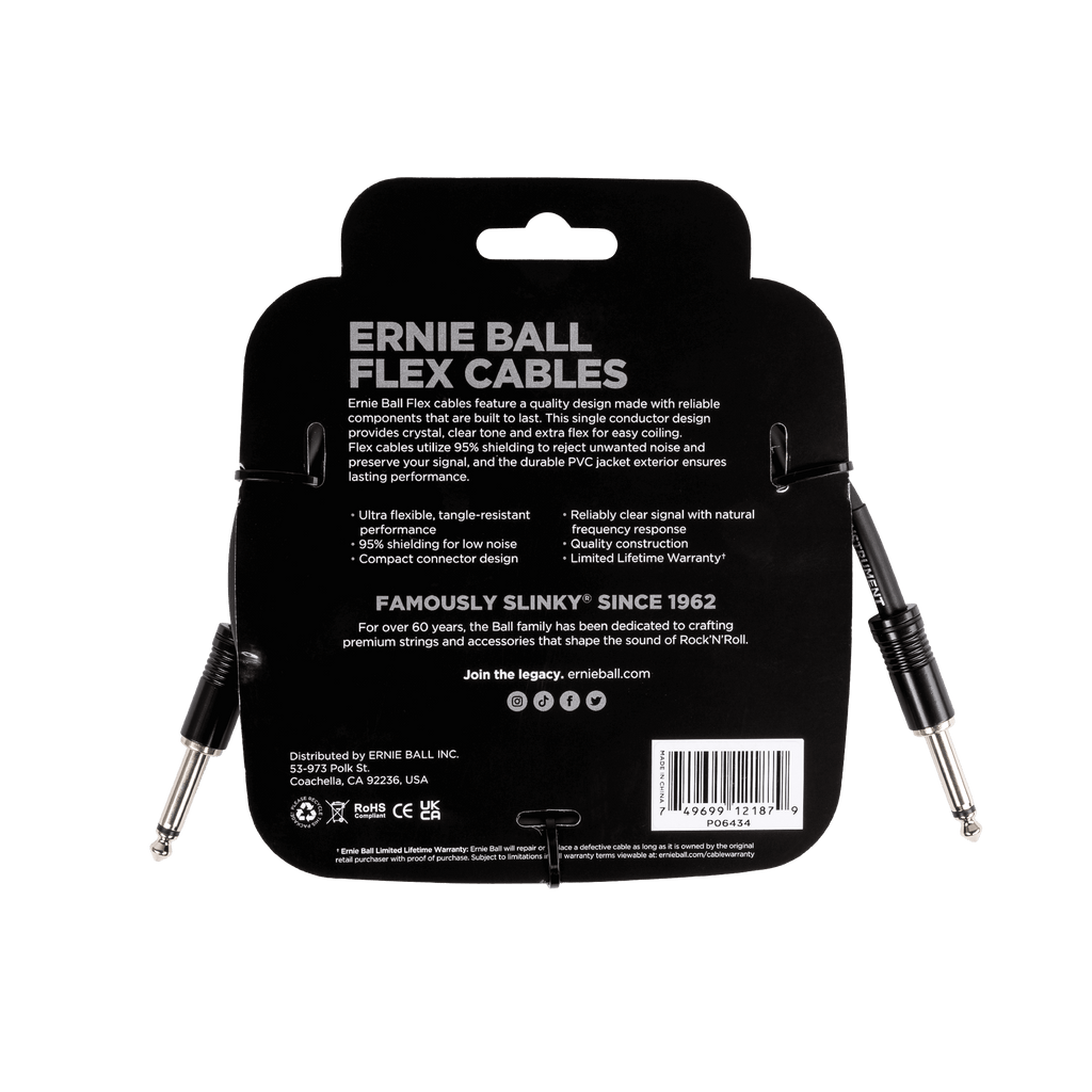 Cable | Ernie Ball | po6434 10FT Straight/Straight - black