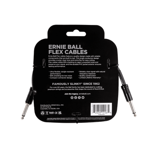 Cable | Ernie Ball | po6434 10FT Straight/Straight - black