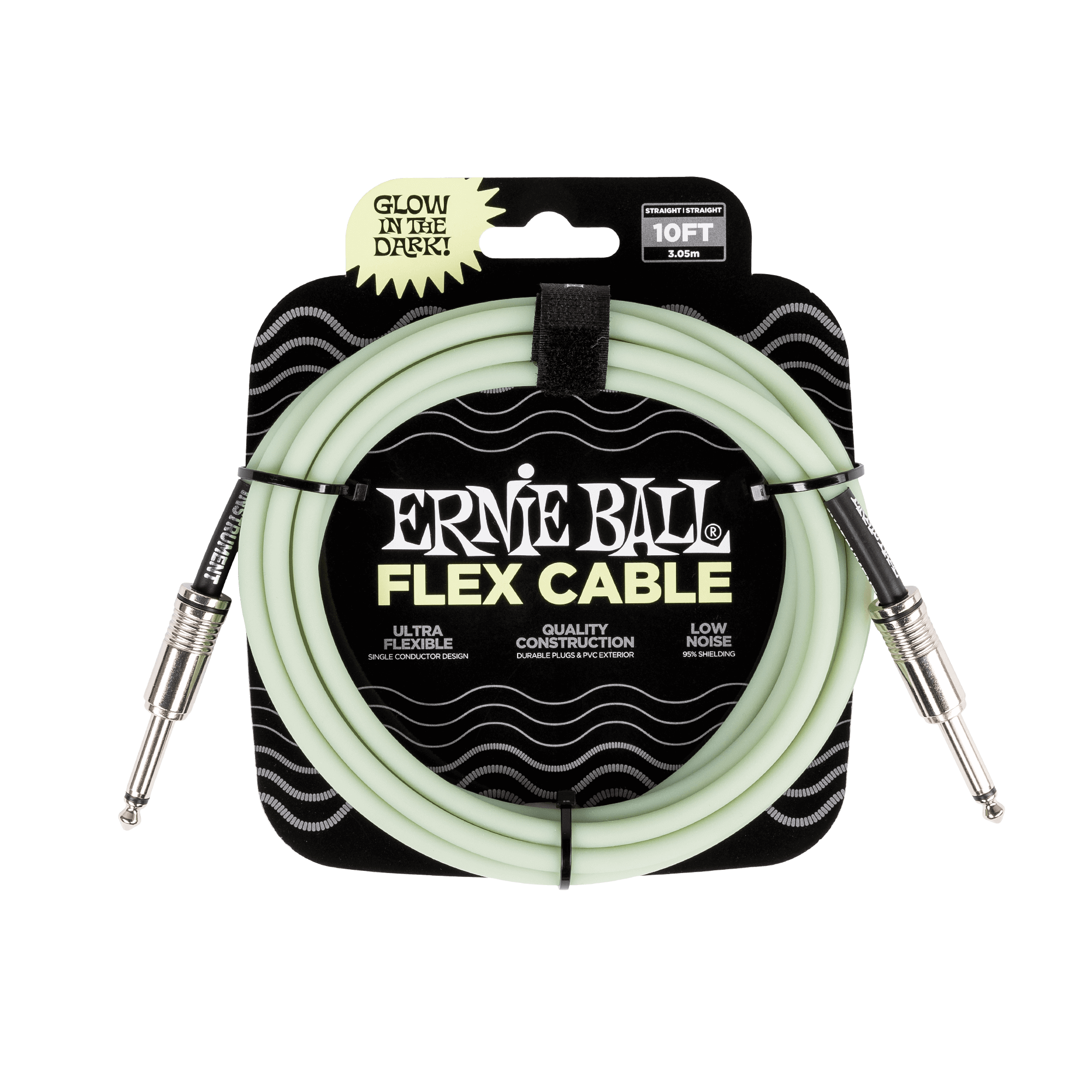 Cable | Ernie Ball |Straight 10ft - Glow in Dark (P06436)